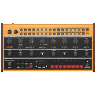 Behringer CRAVE Analog Semi-Modular Synthesizer mit 3340 VCO, Klassischem Ladder Filter, 32-Step Sequencer und 16-Stimm Poly Chain