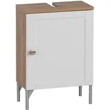 Schildmeyer Waschbeckenunterschrank Jesper 155985, Artisan Eiche/weiß matt, 40,3 x 32 x 58,5 cm