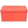 Rebecca Mobili Pouf mit Stauraum Kunstleder 38 x 76 x 38 cm Rot