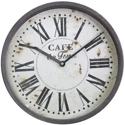 Chic Antique Wanduhr Shabby Chic, D35/B5,5 cm antik schwarz