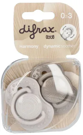 Difrax Schnuller Dynamic Harmony Hellgrau Dunkelgrau 0 Bis 3 Monate 2 Stück