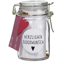 räder Herzstücke Geschenkglas Herzlichen Glückwunsch