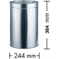 Wesco Einbaumülleimer 15 l Silber