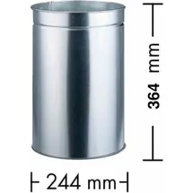 Wesco Einbaumülleimer 15 l Silber