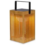 NEW GARDEN Laterne aus Bambus 9 lm IP54 Akku/Solar beige