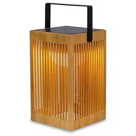 NEW GARDEN Laterne aus Bambus 9 lm IP54 Akku/Solar beige