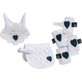HKM Cuddle Pony Turnierset Einheitsgröße Weiß/Dunkelblau