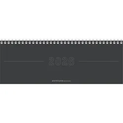Tisch-Querkalender Papyrus Grau - Kalender 2026