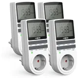 Ansmann 4x Digitale Wochenzeitschaltuhr, Lcd-display 3680w, 10 Schaltzeiteiten - ANSMANN