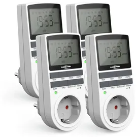 Ansmann 4x Digitale Wochenzeitschaltuhr, Lcd-display 3680w, 10 Schaltzeiteiten - ANSMANN