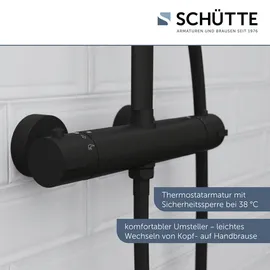 Schütte Madura Fresh Duschsystem schwarz matt 60076