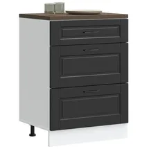 vidaXL Unterschrank Porto 100 x 60 x 82,5 cm Schwarz