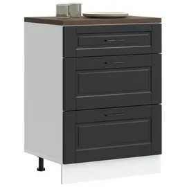 vidaXL Unterschrank Porto 100 x 60 x 82,5 cm Schwarz