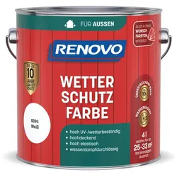 RENOVO Wetterschutzfarbe - weiss