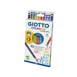 Giotto Stilnovo Erasable Farbstifte, 10 Farben