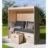 Weka Sitzlaube Bozen, BxTxH: 170x85x192 cm, (Set), inkl. 6-teiliges Kissen-Set grau