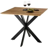 TYLER Esstisch 100x100 cm Akazie Massiv