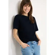 Cecil T-Shirt Slubyarn Schwarz L