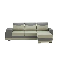 Ecksofa  Avery , grau , Maße (cm): B: 256 H: 89 T: 159