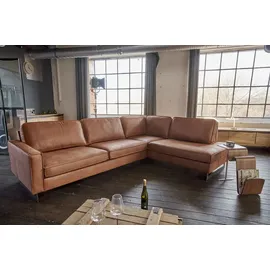 KAWOLA VILNIUS 3-Sitzer Recamiere links cognac