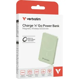 Verbatim Essential Power Bank magn.wirel. 5000mAh Grün