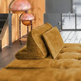 KAWOLA Schlafsofa Wiolo Velvet cognac