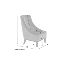 Max Winzer Sessel Lina Samt 67 x 96 x 0 cm Schwarz