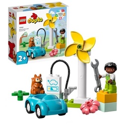 LEGO DUPLO Town 10985 Windrad und Elektroauto, Lernspielzeug ab 2 Jahren