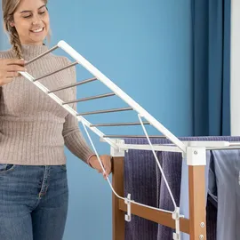 InnovaGoods Vertikaler klappbarer Wäscheständer mit Rädern, Dreeyl InnovaGoods 38 Stangen, - Weiß,