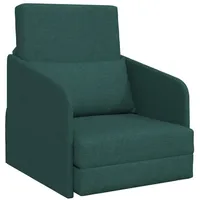 VidaXL Schlafsessel 2-in-1 Dunkelgrün 65x80x83 cm Stoff