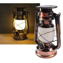 ChiliTec Campinglampe Solar Akku 23,5cm Vintage Design