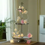 MARELIDA Etagere Aluminium 3 stöckige Servierplatte Dekoetagere H: 51cm silber