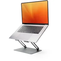 InnovaGoods InnovaGoods® Faltbarer und Verstellbarer Laptop-Ständer, höhen- und neigungsverstellbar, rutschfest, offener Rahmen, 10„-18“, Kohlenstoffstahl, ideal für Büro und Telearbeit