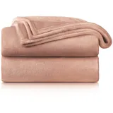 Blumtal Fleecedecke 130x150 cm - Oeko-TEX zertifizierte Kuscheldecke - Wohndecke 130x150 cm - weiche Decke Couch als Wohn- & Kuscheldecke Rosa - Tagesdecke Rosa - Decke Rosa 130x150 - Rosa Decke