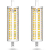 Bonlux R7S LED 118mm Dimmbar 20W Leuchtmittel R7S LED Ersatz für 200W 230W Halogenstab Lampe Linear J118 Birne, Warmweiß 2700K, AC 220-240V, 2200LM, für Landschaftsleuchten, Stehleuchten, 2 Stück