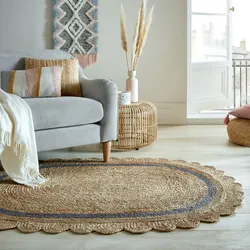 Einzigartiger Jute Teppich Grace, Handarbeit, von Kadima Design. Farbe: Braun-Grau, Größe: 120x170 cm Oval