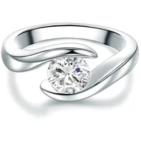 Trilani Ring aus Sterling Silber mit Zirkonia in silber | Gr.: 60