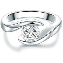 Trilani Ring aus Sterling Silber mit Zirkonia in silber | Gr.: 60