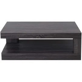 Mendler Couchtisch HWC-A32, Wohnzimmertisch, 3D-Struktur, 40x110x60cm MVG-zertifiziert ~ schwarze Eicheoptik