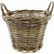Frank Flechtwaren Korb, Pflanzkorb Rattan klein