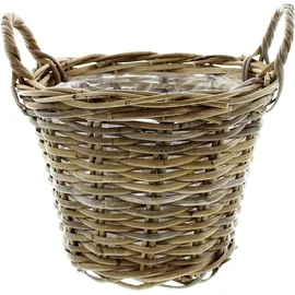 Frank Flechtwaren Korb, Pflanzkorb Rattan klein