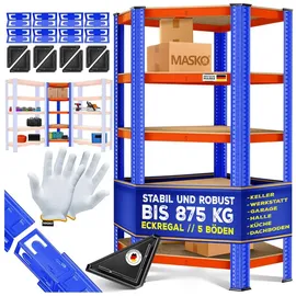 Masko Eckregal Metall 180x75x40 cm orange