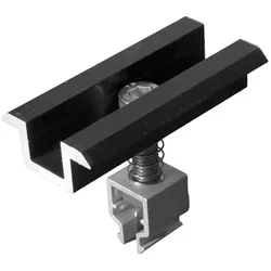 Mittelklemme mit 0% MwSt §12 III UstG Klick-System (schwarz, eloxiert) 35mm