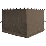 QUICK STAR 4 Seitenteile für Pavillon Nizza 3x4m Seitenwand Taupe/Beigegrau RAL 7006