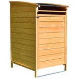 MuCoLa Mülltonnenbox Mülltonnenverkleidung Mülltonne Mülltonnenhaus Gerätebox Müllbox Müllhaus Gerätehaus Holz - Einzelbox - Braun