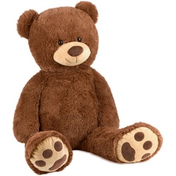 BRUBAKER Kuscheltier »XXL Teddybär 100 cm groß - Braun« (1-St), großer Teddy Bär, Stofftier Plüschtier braun