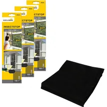 Schellenberg Fliegengitter-Gewebe Maxi für große Fenster 150 x 300 cm Grau/Weiß