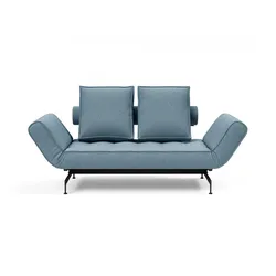 3-Sitzer INNOVATION LIVING TM "Ghia Schlafsofa", blau (hellblau), B:178cm H:83cm T:93cm, Sofas, eine große Liegefläche mit geringer Stellfläche, beidseitig abklappbar