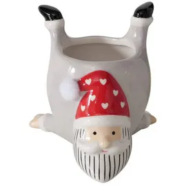 Boltze GRUPPE GmbH Weihnachtsfigur Blumentopf aus Keramik TIMMY, H. 10,5 cm (1 Stk., Deko-Objekt), Blumentopf grau