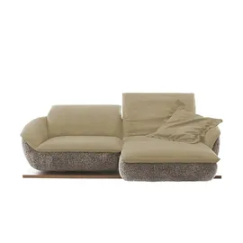 KOINOR Eckcouch Leder 3-Sitzer Blau